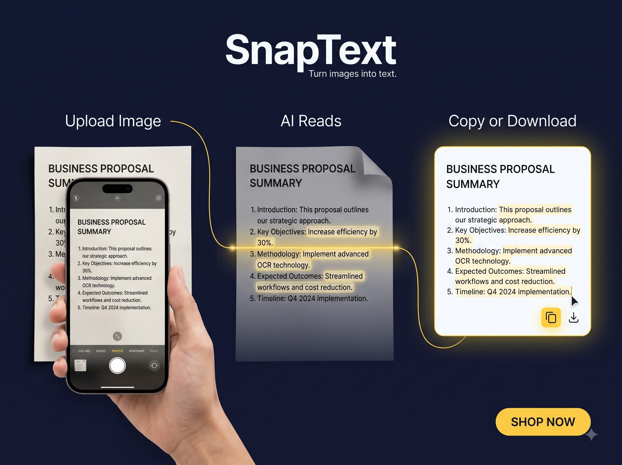 SnapText preview